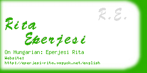 rita eperjesi business card